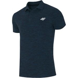 4F PÁNSKÉ TRIKO modrá L - Pánské polo tričko