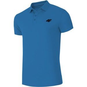 4F PÁNSKÉ TRIKO modrá XL - Pánské polo tričko