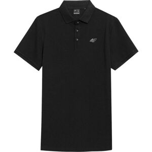 4F MEN´S POLO SHIRT Pánské polo triko, černá, velikost