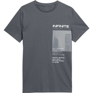 4F MEN´S T-SHIRT Pánské triko, tmavě šedá, veľkosť XL