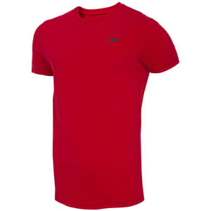 4F MENS T-SHIRTS červená XXL - Pánské tričko
