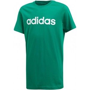 adidas ESSENTIALS LINEAR TEE zelená 152 - Juniorské tréninkové tričko