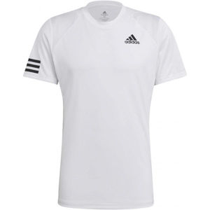 adidas CLUB 3 STRIPES TENNIS T-SHIRT Pánské tenisové tričko, Bílá,Černá, velikost