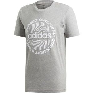 adidas CORE CIRCLED GRAPHIC TEE šedá 2XL - Pánské tričko
