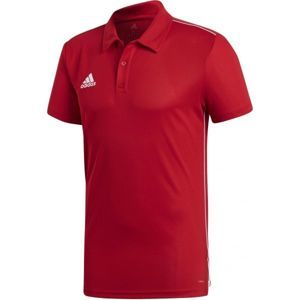 adidas CORE18 POLO Polo triko, červená, velikost M