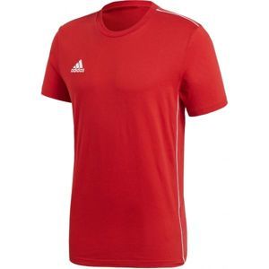 adidas CORE18 TEE červená M - Pánské fotbalové tričko