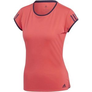 adidas CLUB 3 STRIPES TEE oranžová M - Dámské sportovní tričko
