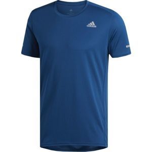 adidas RUN TEE M modrá M - Pánské běžecké tričko