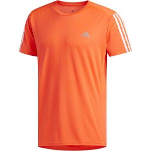 adidas RUN 3S TEE M oranžová M - Pánské tričko