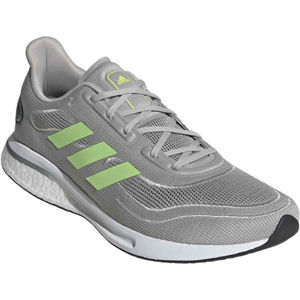 adidas SUPERNOVA M Pánská běžecká obuv, Šedá,Světle zelená,Bílá, velikost 44