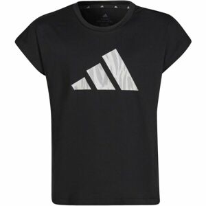 adidas TRAINING TEE Dívčí tričko, černá, velikost
