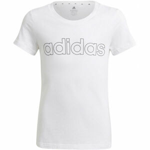 adidas LIN TEE Dívčí tričko, bílá, velikost 116