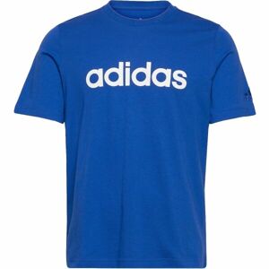 adidas LIN SJ T Pánské tričko, Modrá,Bílá, velikost S