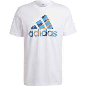 adidas CAMO TEE Pánské tričko, bílá, veľkosť XL