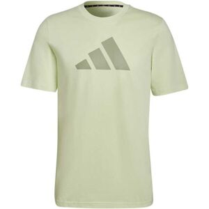adidas FI 3BAR TEE Pánské tričko, světle zelená, velikost S