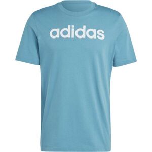 adidas LINEAR TEE Pánské tričko, tmavě modrá, velikost