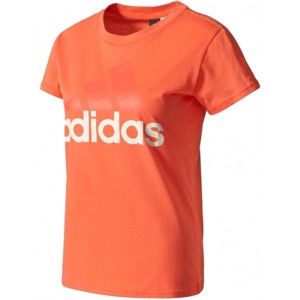 adidas ESSENTIALS LINEAR SLIM TEE oranžová S - Dámské tričko