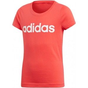adidas YG LINEAR TEE červená 140 - Dívčí triko