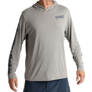 ADVENTER & FISHING UV HOODED Pánské funkční hooded UV tričko, šedá, velikost XXL