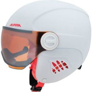 Alpina Sports CARAT LE VISOR HM Juniorská lyžařská helma, bílá, velikost (54 - 58)