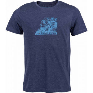 ALPINE PRO MACALL Pánské triko, Tmavě modrá,Světle modrá, velikost