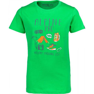 ALPINE PRO SABLO zelená 140-146 - Dětské triko