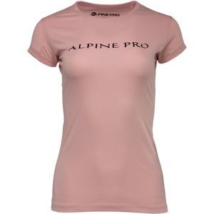 ALPINE PRO TRACTA světle růžová M - Dámské triko