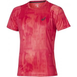 Asics FUZE X PRINTED TEE červená L - Pánské běžecké tričko