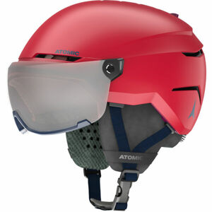 Atomic SAVOR VISOR JR Dětská lyžařská helma, tmavě zelená, veľkosť (51 - 55)