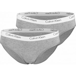 Calvin Klein 2PK BIKINI šedá S - Dámské kalhotky
