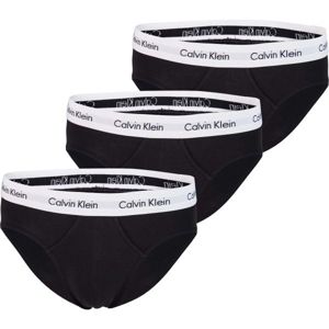 Calvin Klein 3 PACK HIP BRIEF černá M - Pánské slipy