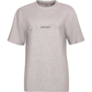 Calvin Klein EMBOSSED ICON LOUNGE Dámské tričko, šedá, velikost XS