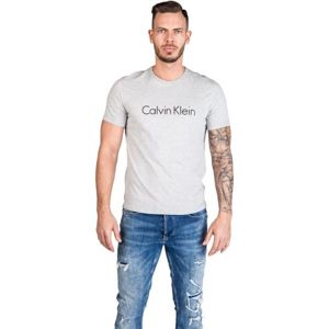 Calvin Klein S/S CREW NECK šedá S - Pánské tričko