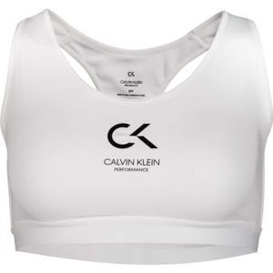 Calvin Klein RACERBACK SB LOGO bílá XS - Dámská sportovní podprsenka
