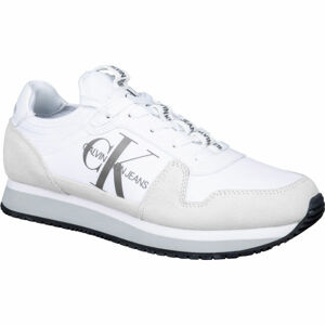 Calvin Klein RUNNER SOCK LACEUP NY-LTH Pánská volnočasová obuv, bílá, velikost 42