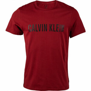 Calvin Klein S/S CREW NECK Pánské tričko, vínová, velikost S