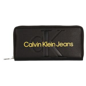 Calvin Klein SCULPTED MONO ZIP AROUND MONO Dámská peněženka, černá, veľkosť UNI