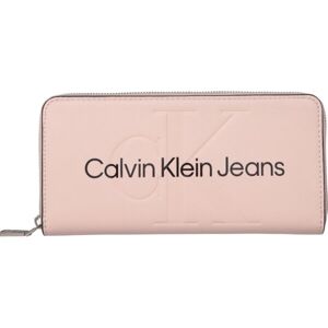 Calvin Klein SCULPTED MONO ZIP AROUND Dámská peněženka, černá, veľkosť UNI