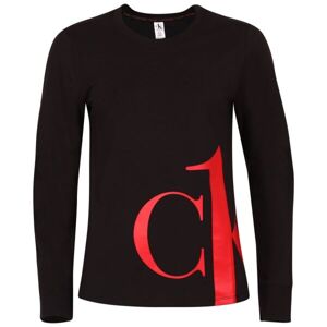 Calvin Klein SLEEP-L/S CREW NECK Dámské tričko s dlouhým rukávem, černá, velikost L