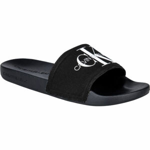 Calvin Klein SLIDE MONOGRAM CO Pánské pantofle, černá, veľkosť 41