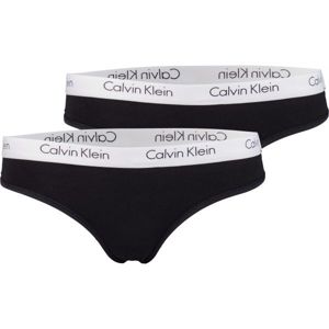 Calvin Klein THONG 2 PACK černá L - Dámská tanga