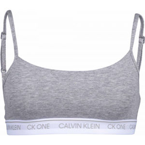 Calvin Klein UNLINED BRALETTE Dámská podprsenka, šedá, velikost M