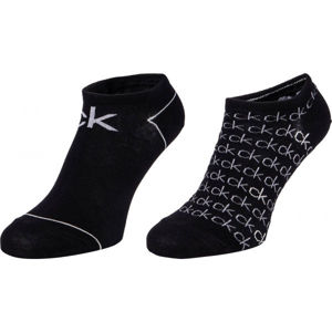 Calvin Klein WOMEN LINER 2P REPEAT LOGO CALLIE Dámské ponožky, černá, veľkosť UNI