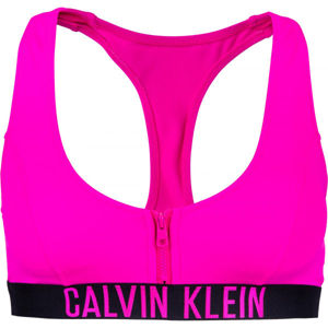 Calvin Klein ZIP BRALETTE-RP růžová S - Dámský vrchní díl plavek