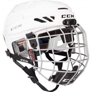 CCM FITLITE 3DS COMBO JR bílá NS - Dětská hokejová helma