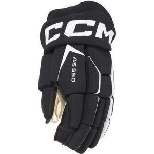 CCM TACKS AS 550 JR Juniorské hokejové rukavice, černá, veľkosť 12