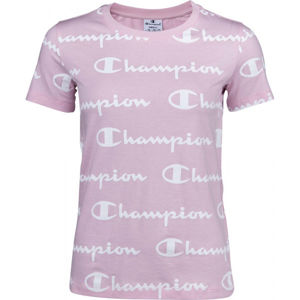 Champion CREWNECK T-SHIRT světle růžová L - Dámské tričko