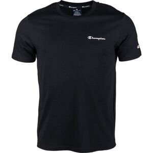 Champion CREWNECK T-SHIRT Pánské tričko, Černá,Bílá, velikost S