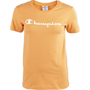 Champion CREWNECK T-SHIRT Dámské tričko, Oranžová,Bílá, velikost
