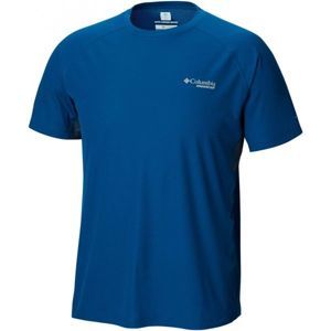 Columbia TITAN ULTRA SHORT SLEEVE SHIRT modrá M - Pánské sportovní tričko